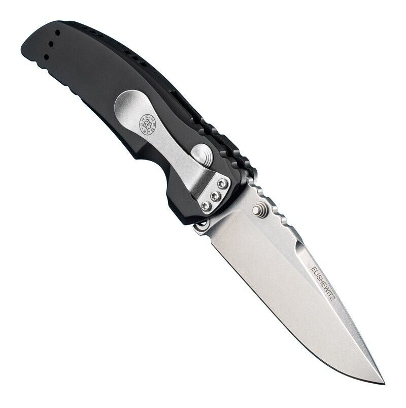 Hogue EX-01 Manual Folder 3.5" Drop Point Blade Knife - Matte Black