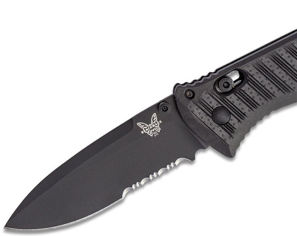 Benchmade Presidio II Folding Knife 3.72" S30V Black Cerakote Combo Blade