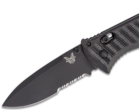 Benchmade Presidio II Folding Knife 3.72" S30V Black Cerakote Combo Blade