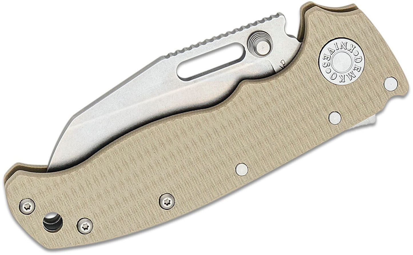 Andrew Demko NEW AD20.5 Shark Foot Shark Lock Knife TAN G10 Handle CPM-S35VN