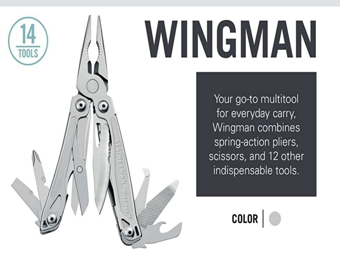 LEATHERMAN, Wingman Multitool and Sheath with Spring-Action Pliers and Scissors