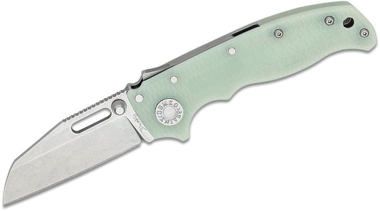 Andrew Demko NEW AD20.5 Shark Foot Shark Lock Knife (Jade) G10 Handle CPM-S35VN