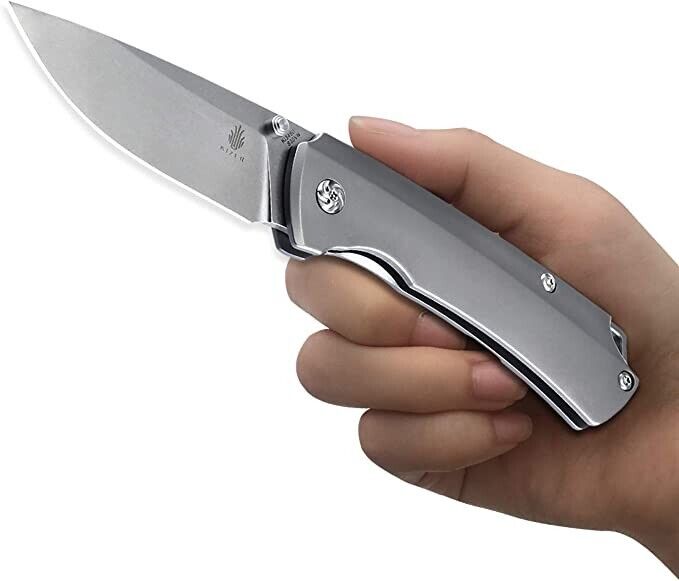 Kizer Uli Hennicke Ti Ki3490 3.20" Blade CPM-S35VN Drop Point Titanium Handle