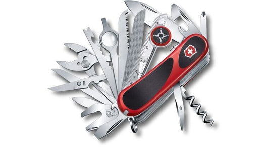 Victorinox Swiss Army EvoGrip S54 Multi-Tool 3-1/4" Red and Black Handles