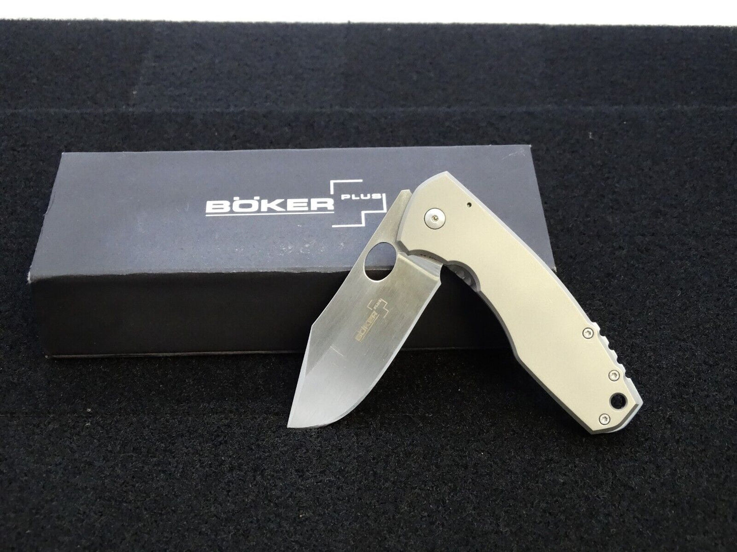 Boker Plus Vox F3 II Frame Lock Knife Titanium 3" Satin Designer Jesper Vox