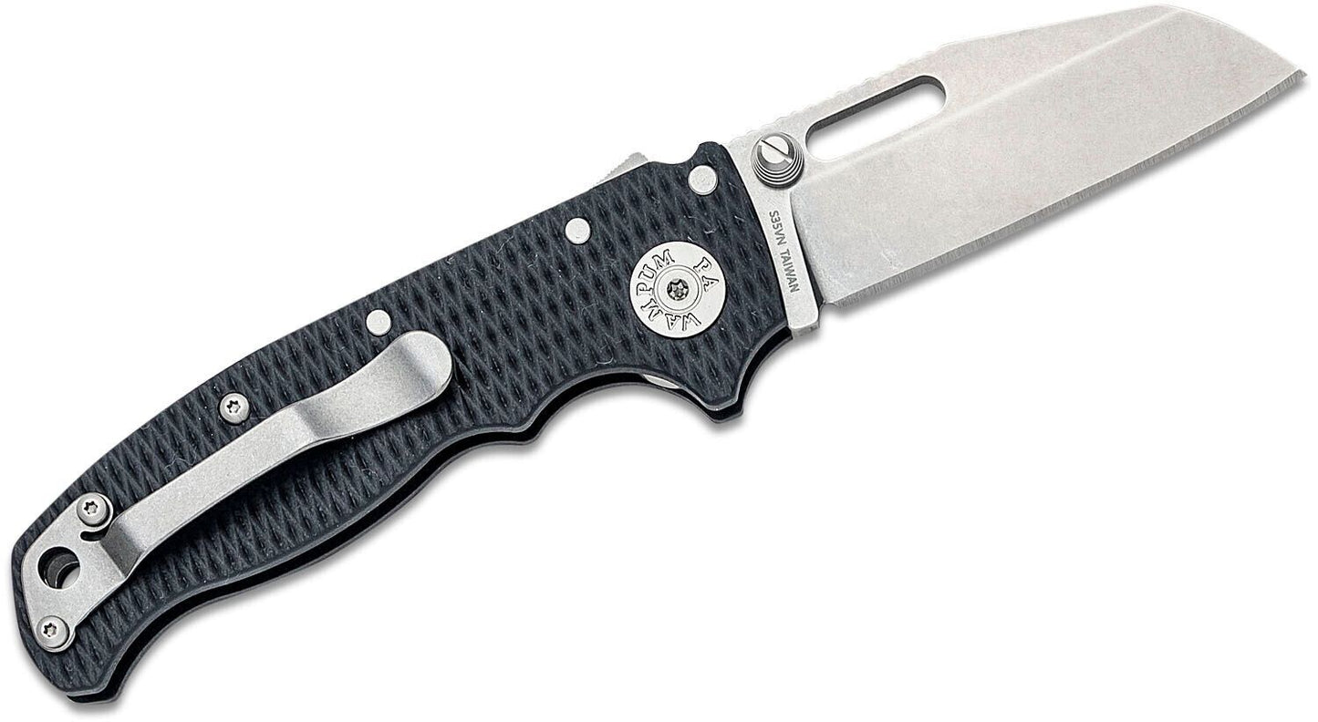 Andrew Demko NEW AD20.5 Shark Foot Shark Lock Knife Black G10 Handle CPM-S35VN