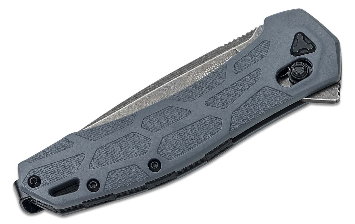 Kershaw 2042 Covalent DuraLock KVT Flipper Knife 3.2" D2 Black Washed Drop Blade