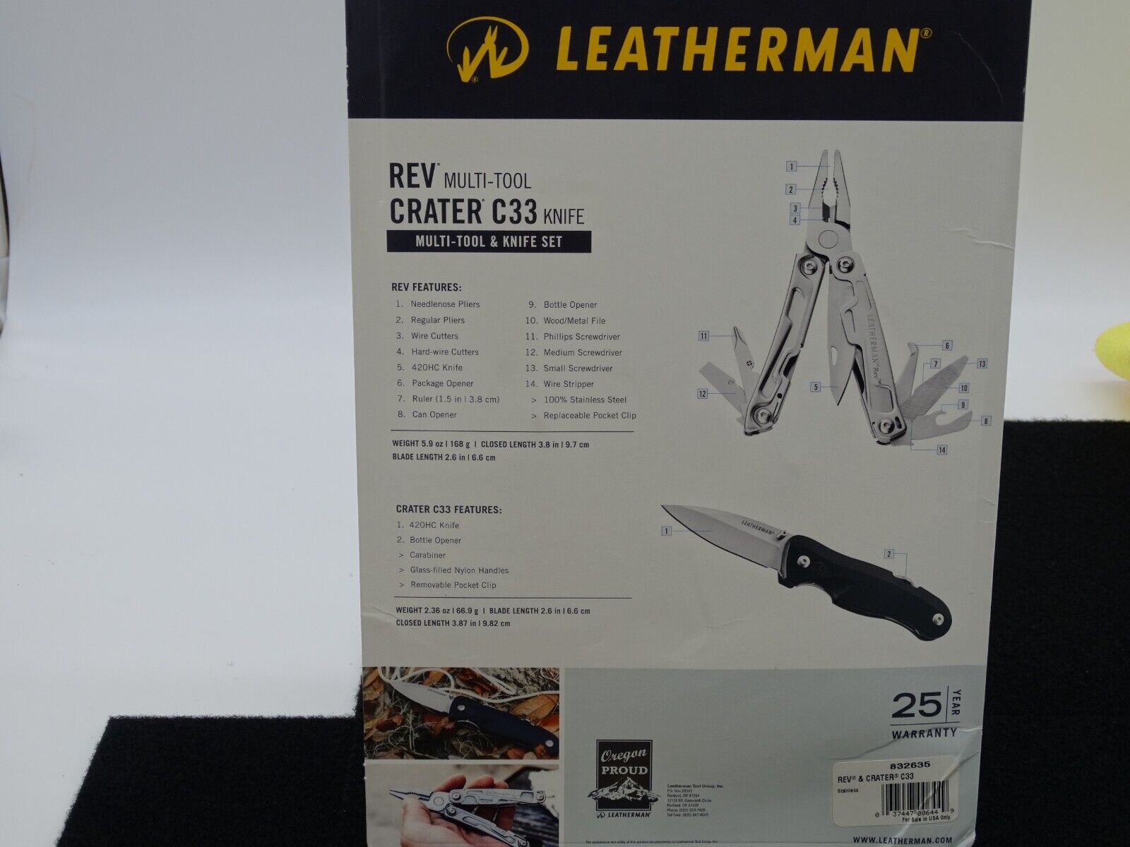 Leatherman Rev Multitool, knife, plier, package opener Parts for
