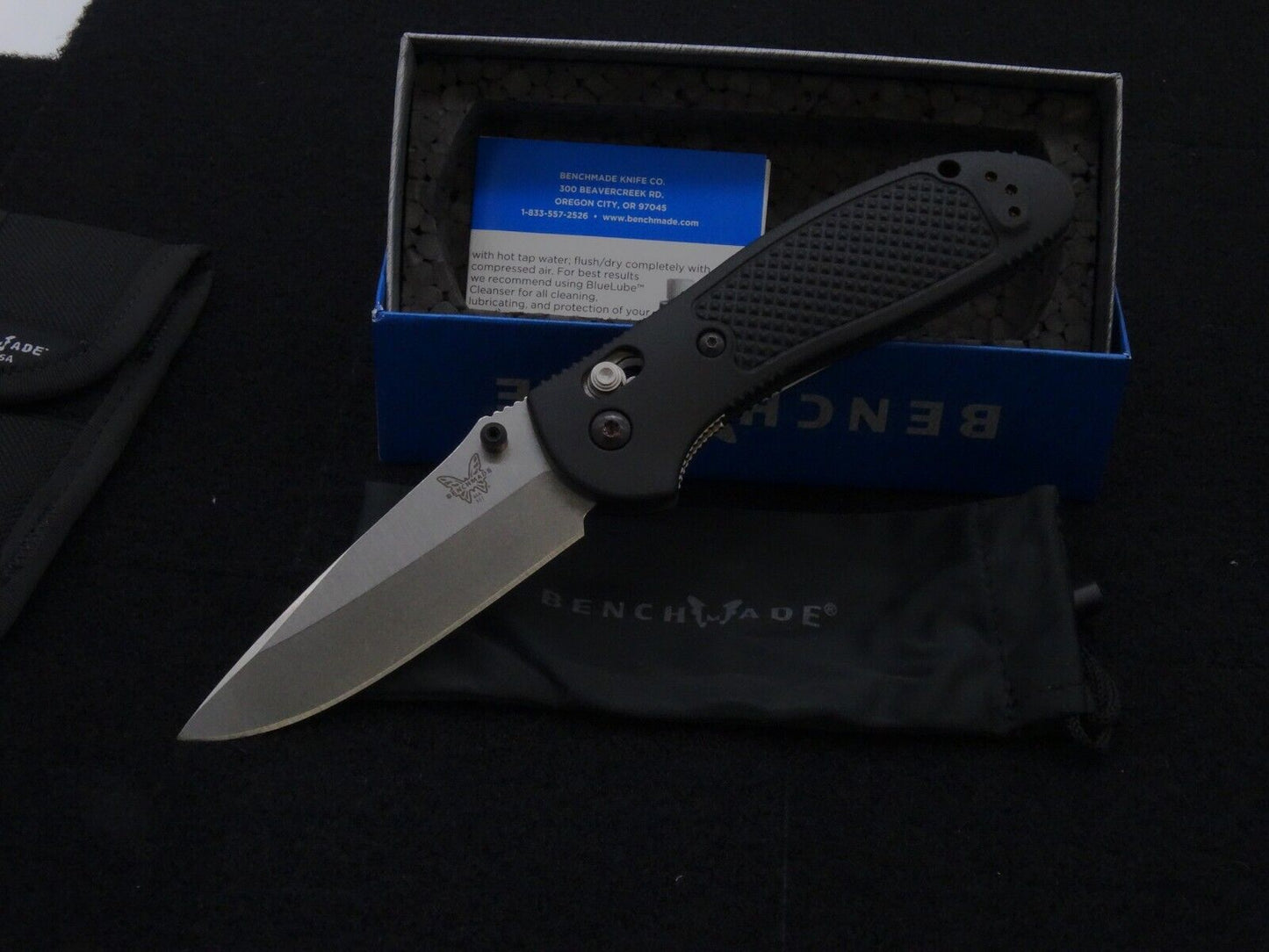 Benchmade Griptilian AXIS LOCK Folding Knife 3.45" CPM-20CV Satin Drop Point