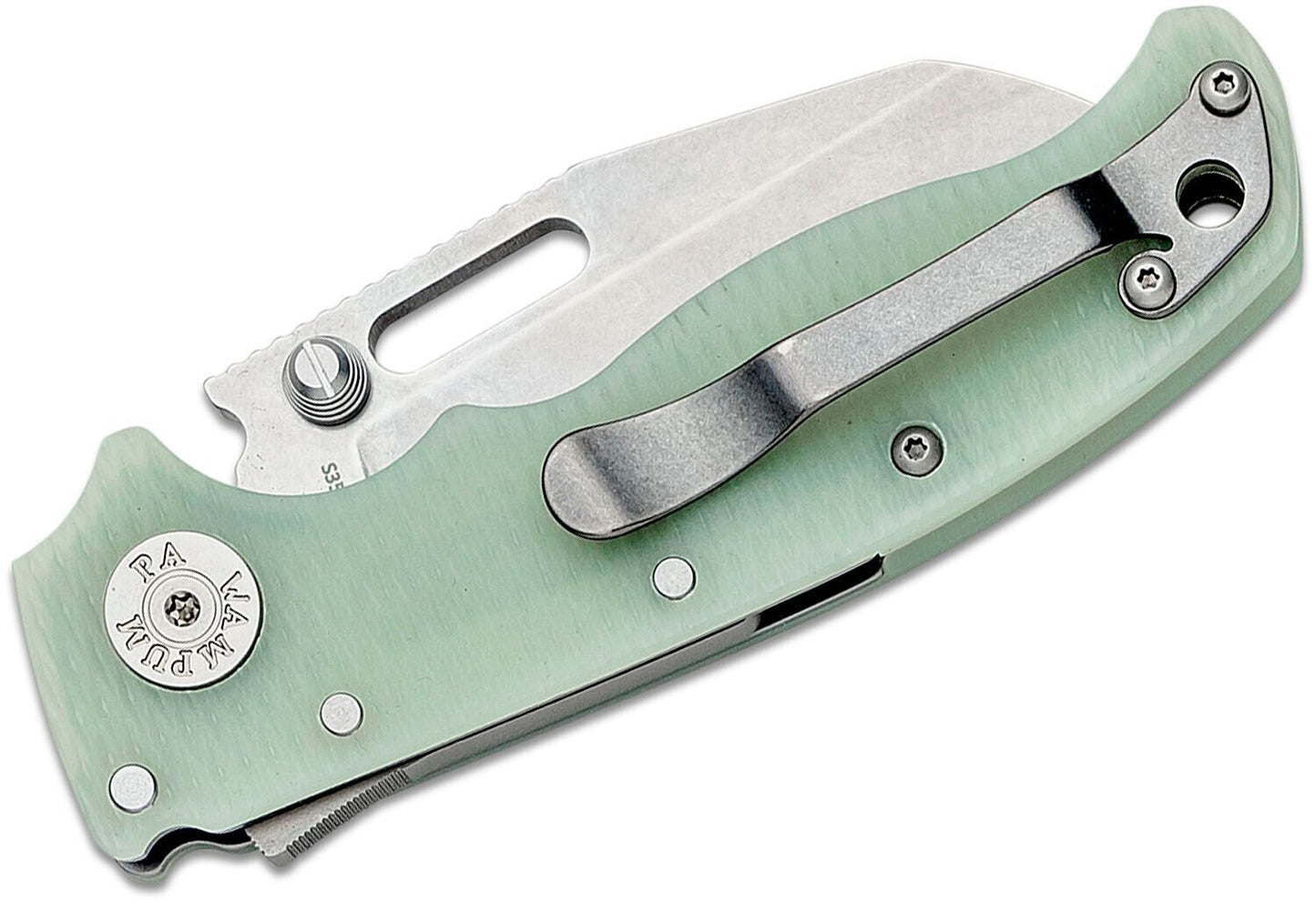 Andrew Demko NEW AD20.5 Shark Foot Shark Lock Knife (Jade) G10 Handle CPM-S35VN