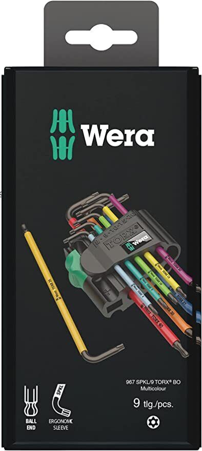 Wera 967 SPKL/9 Torx SB Multicolor 9 Piece SET