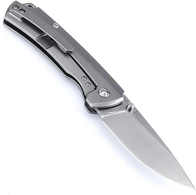 Kizer Uli Hennicke Ti Ki3490 3.20" Blade CPM-S35VN Drop Point Titanium Handle