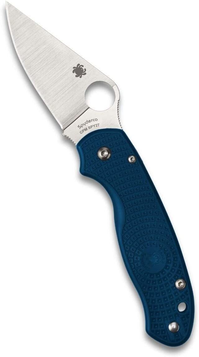 Spyderco Para 3 Lightweight Utility Pocket Knife with 2.92" CPM Kobalt Blue