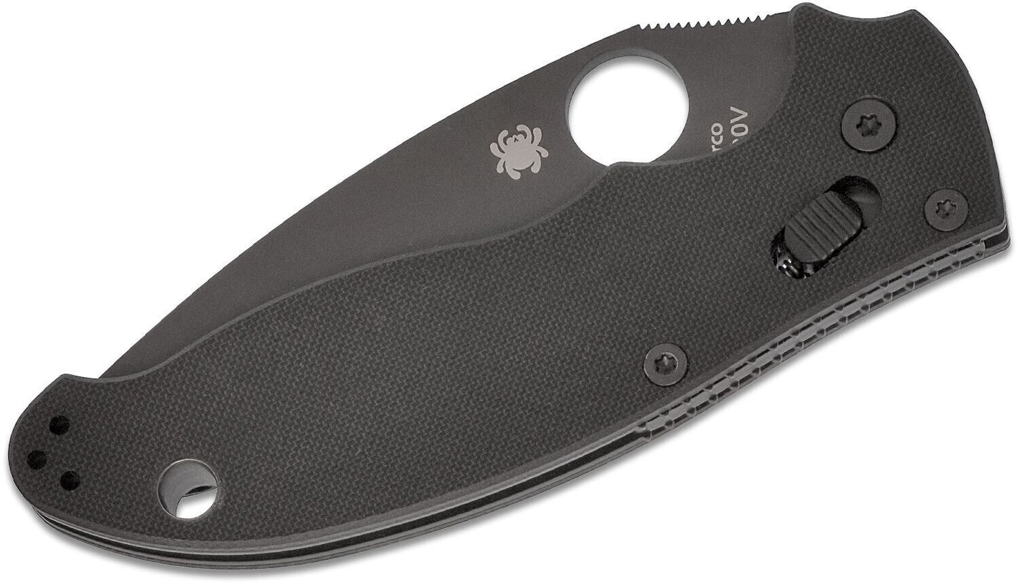 Spyderco Manix 2 Folding Knife 3-3/8" Black Plain S30V Blade, G10 Handles