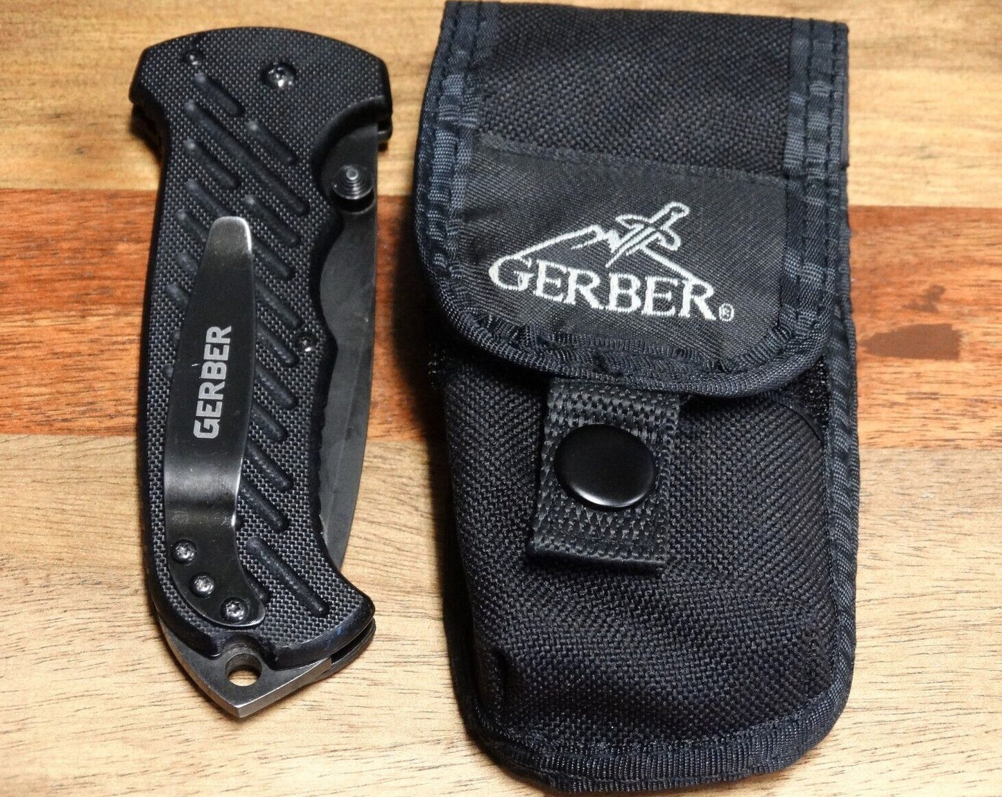 Gerber 06 FAST Assisted Folding Knife 3.8" Black Tanto Combo Blade, G10 Handles