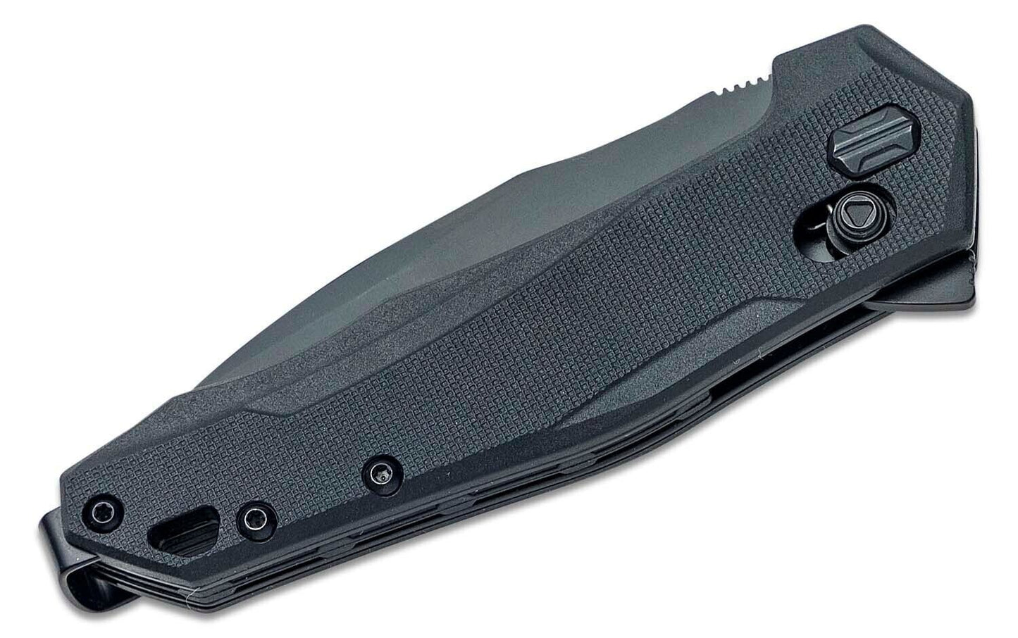 Kershaw 2041 Monitor DuraLock KVT Flipper Knife 3" D2 Black Oxide Spear Point Bl