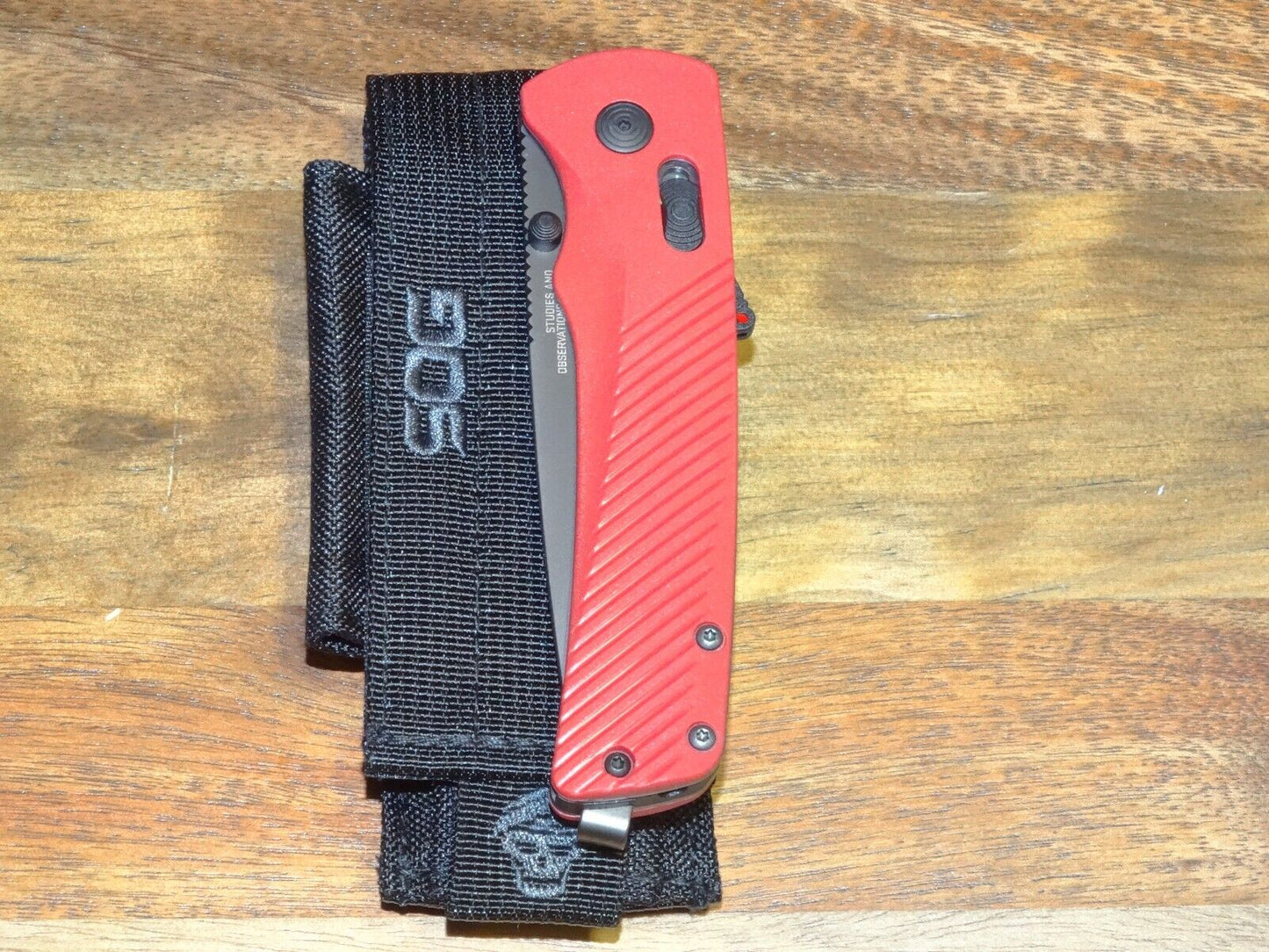 SOG Flash AT XR LOCK MK3 RED 3.45" Assisted Open Pocket Knife Cryo D2 Treated