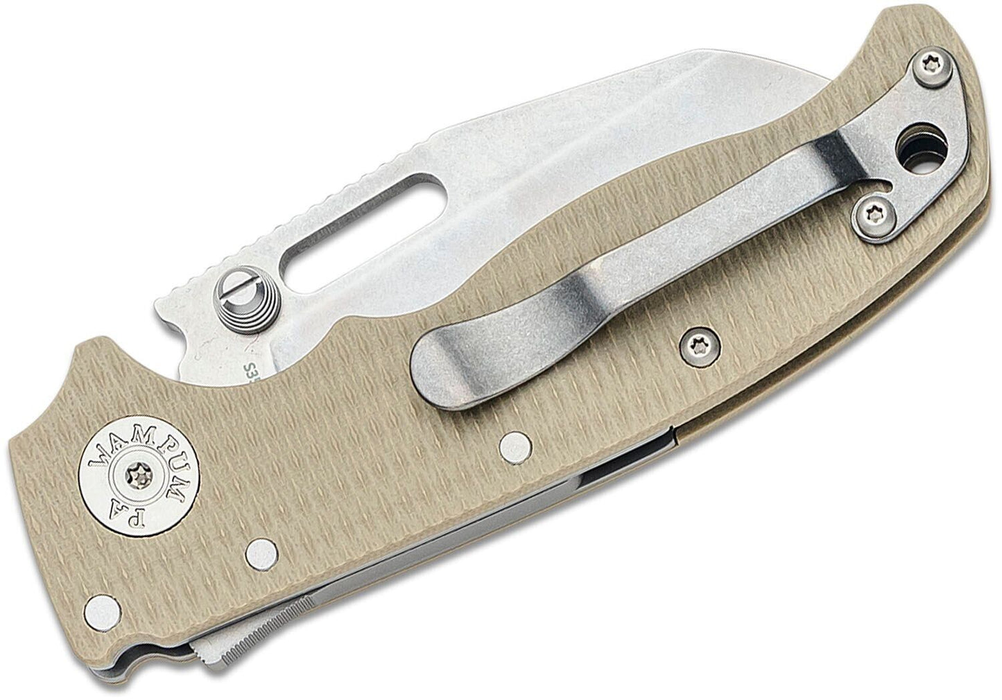 Andrew Demko NEW AD20.5 Shark Foot Shark Lock Knife TAN G10 Handle CPM-S35VN
