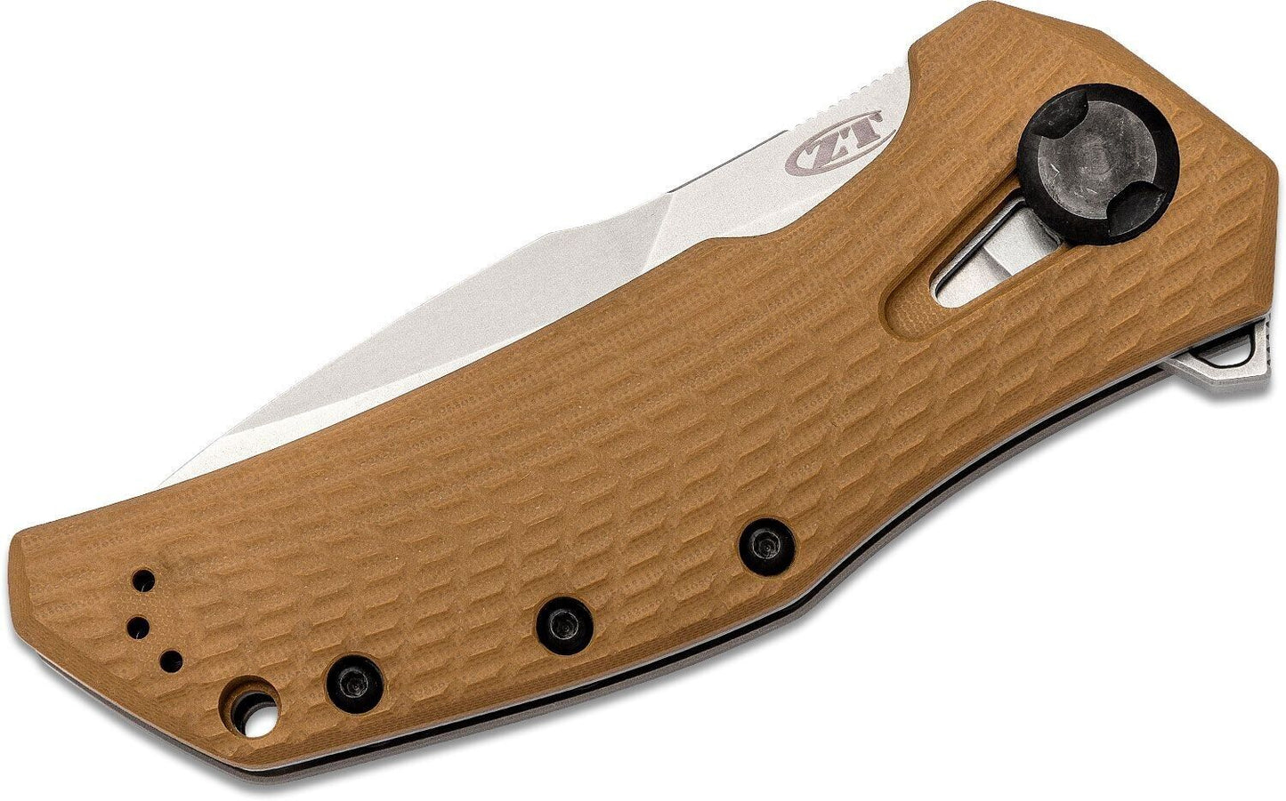 Zero Tolerance 0308 Flipper Knife 3.75"CPM-20CV Stonewashed Blade Coyote Tan G10