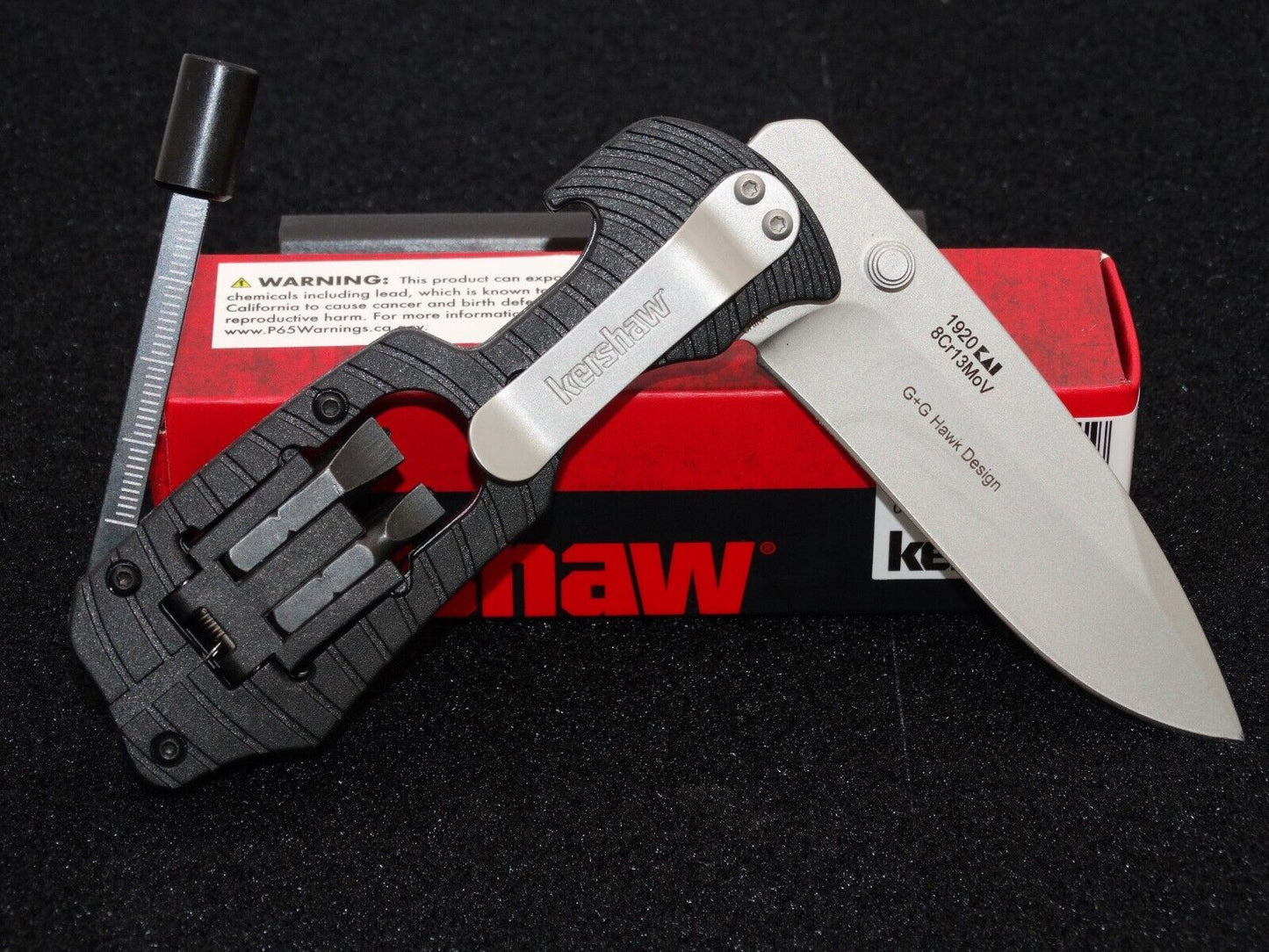 NEW KERSHAW - Select Fire KNIFE w/ SCREW-DRIVER SET - G+G Design