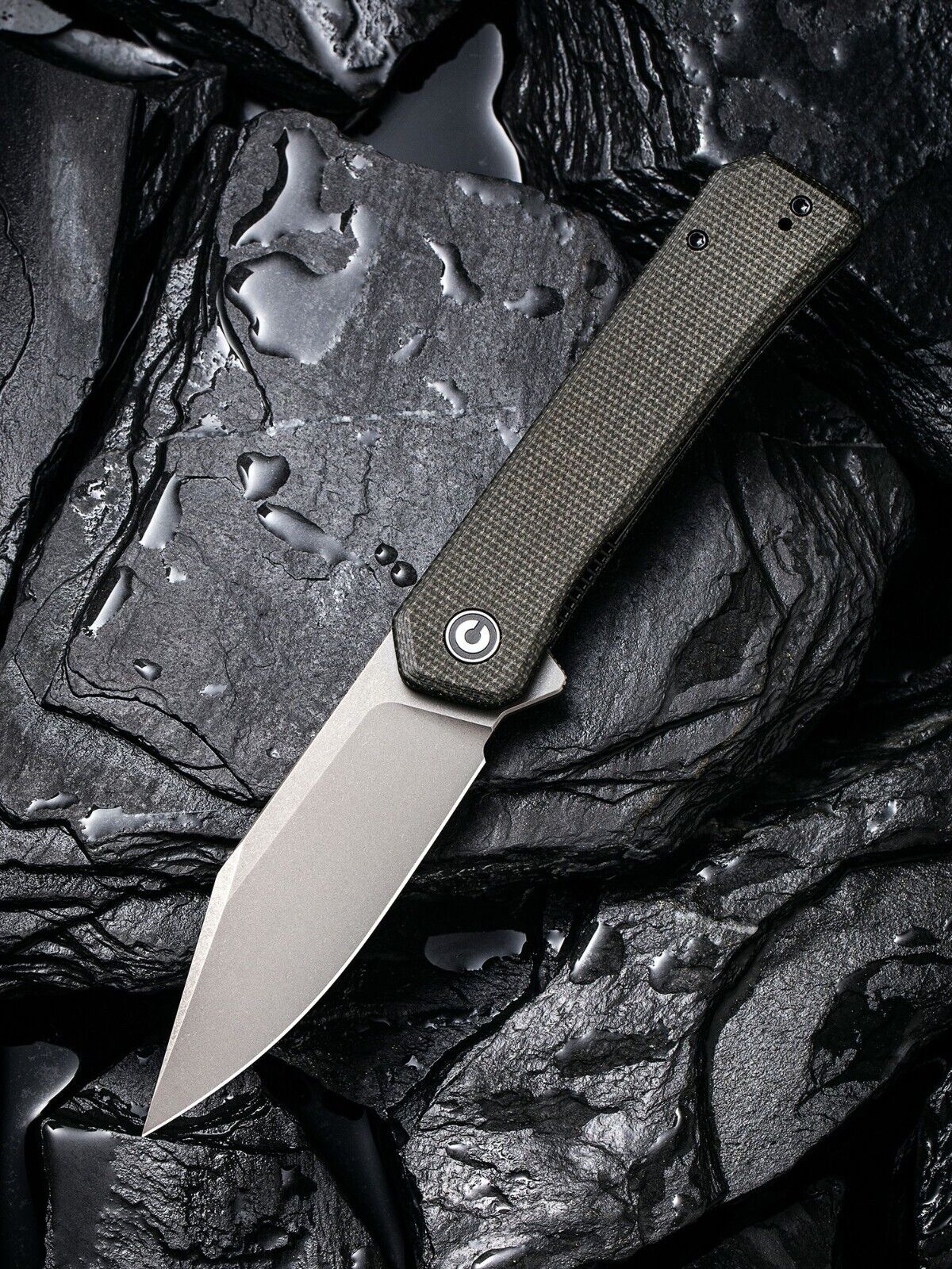 CIVIVI Knives C20077B-3 Relic Flipper Knife 3.48" Nitro-V Stonewashed Clip Point