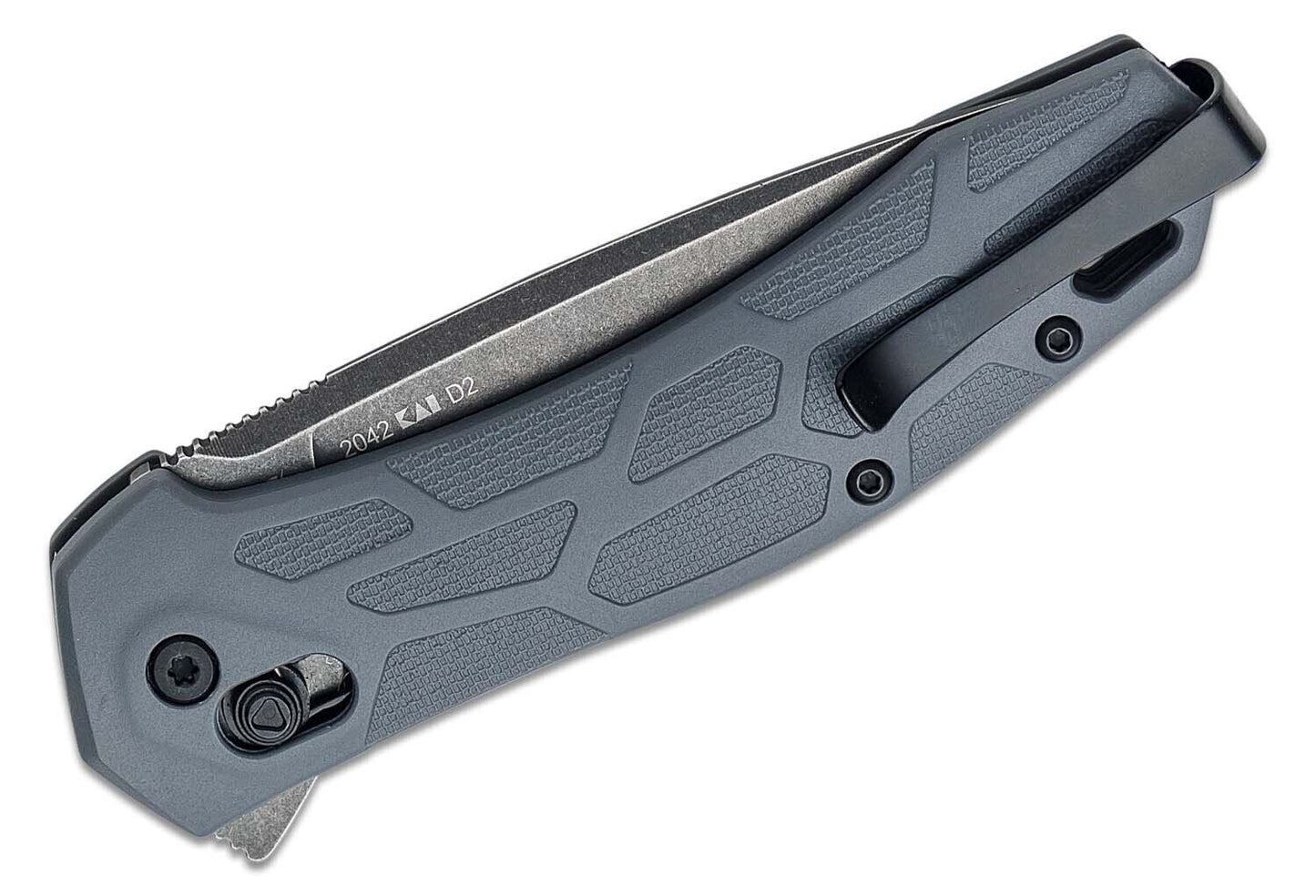 Kershaw 2042 Covalent DuraLock KVT Flipper Knife 3.2" D2 Black Washed Drop Blade