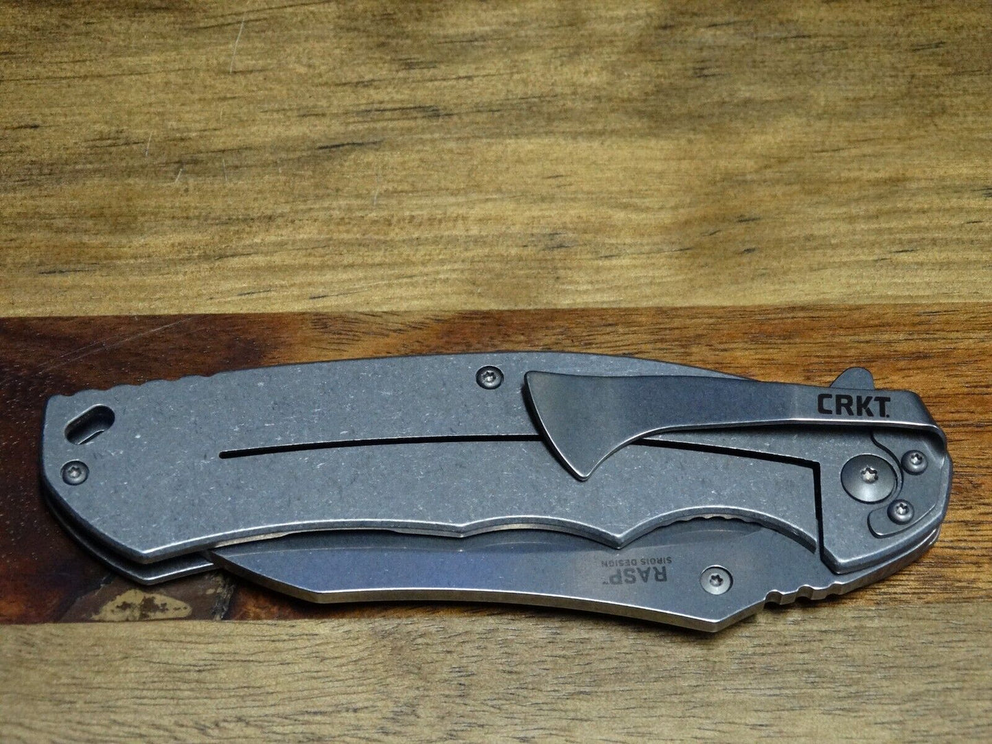 CRTK RASP Folding Knife Straight EDGE Blade ‎AUS 8 Blade 420J2 Handle