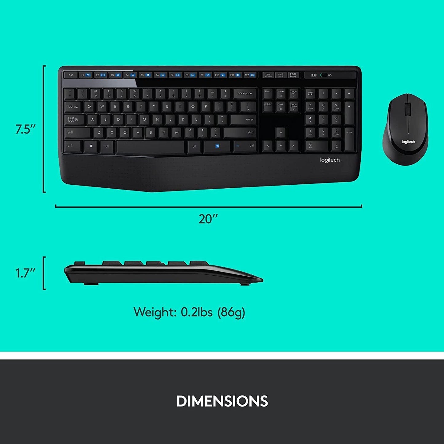 Logitech MK345 Wireless Keyboard and Optical Mouse Combo