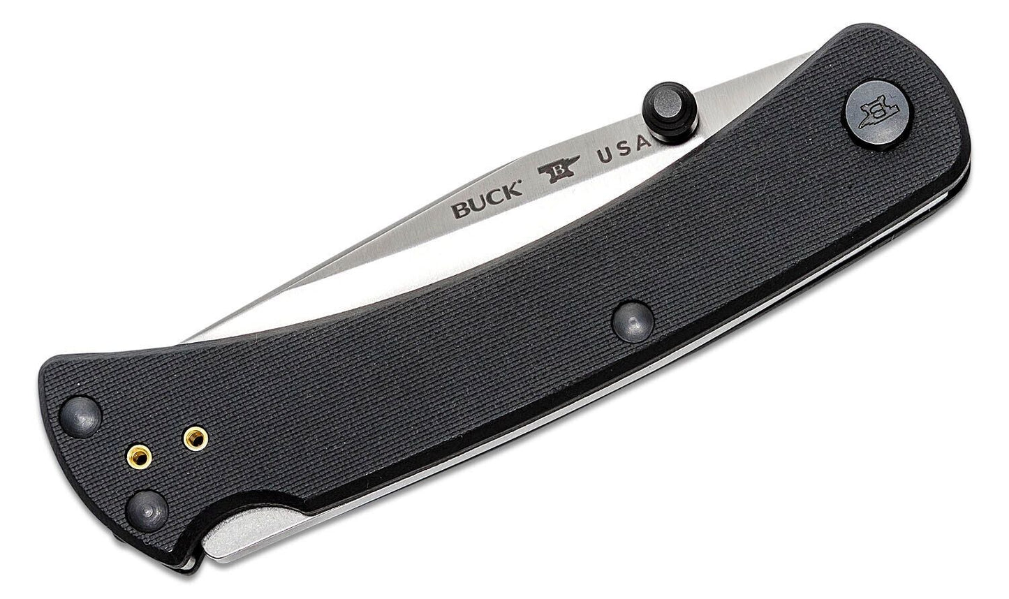 Buck USA 110 Folding Hunter Slim Pro TRX Knife, Stainless Hndl, S30V Steel - NIB