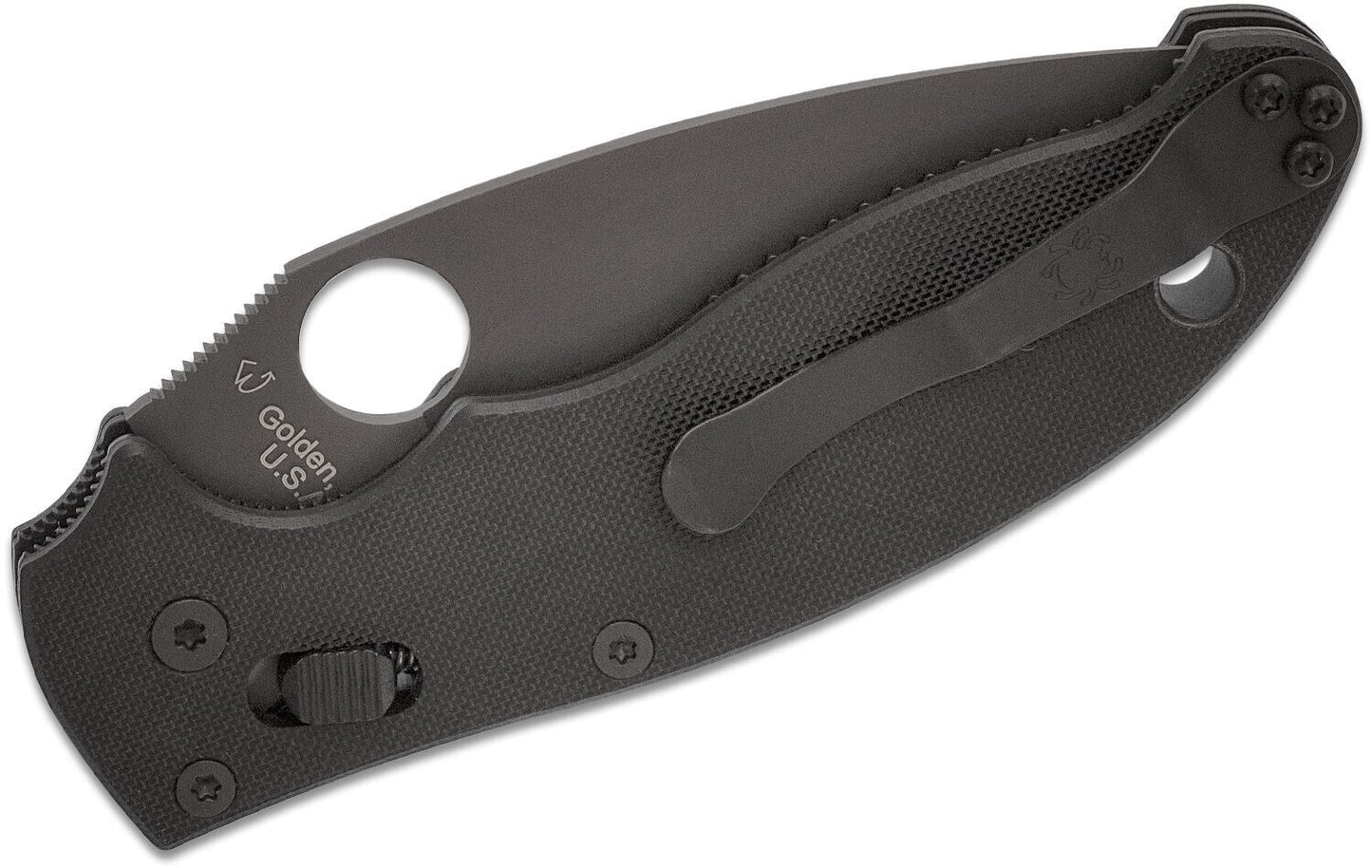 Spyderco Manix 2 Folding Knife 3-3/8" Black Plain S30V Blade, G10 Handles