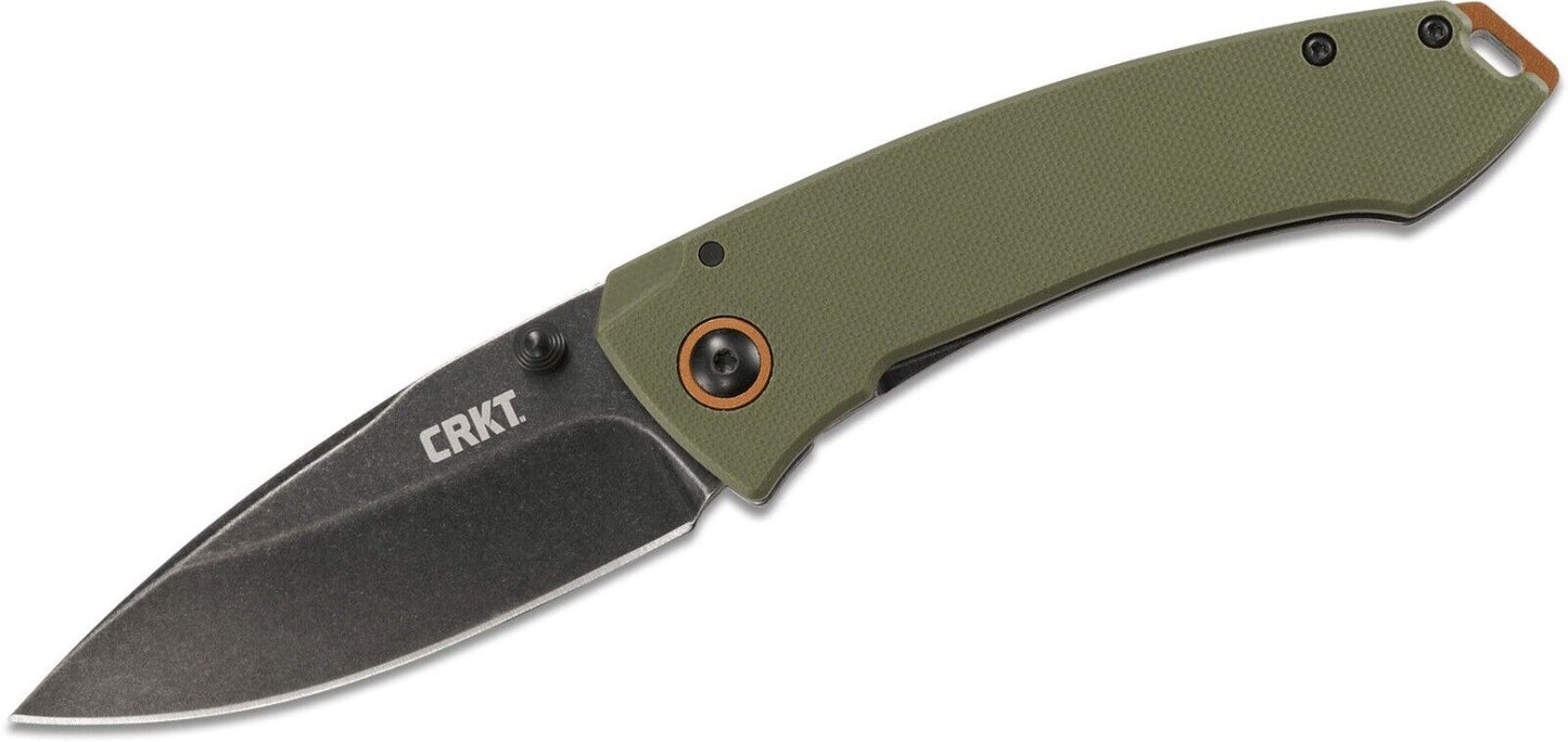 Columbia River CRKT 2520 Lucas Burnley Tuna Folding Knife 3.221" Black Stonewash