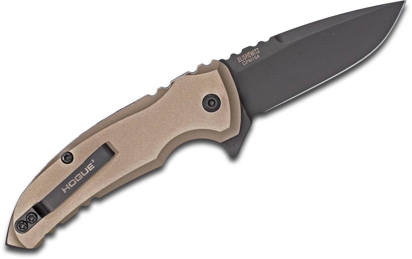 Hogue X1-Flipper 2.75" CPM-154 Black Cerakoted Blade, Flat Dark Earth Handle