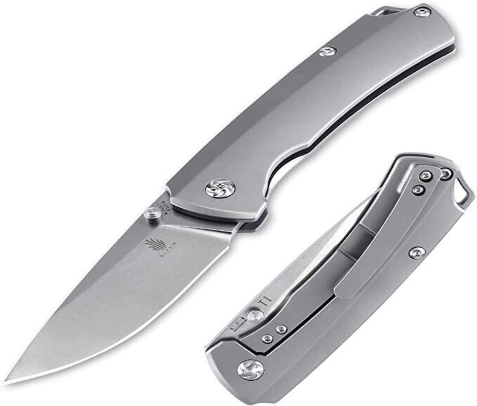 Kizer Uli Hennicke Ti Ki3490 3.20" Blade CPM-S35VN Drop Point Titanium Handle