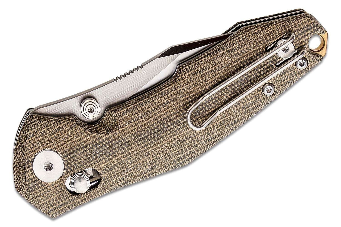 GiantMouse Nazca Green Canvas Micarta, M390, Voxnaes &Anso Design Pocket Knife