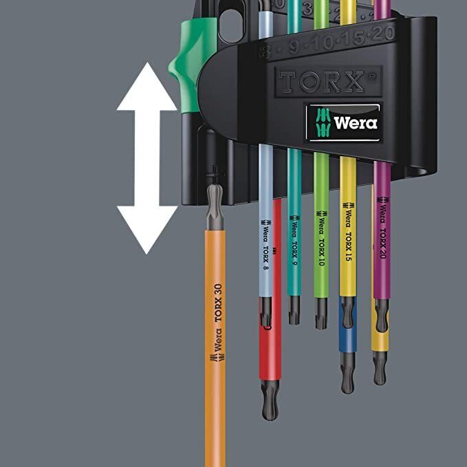 Wera 967 SPKL/9 Torx SB Multicolor 9 Piece SET