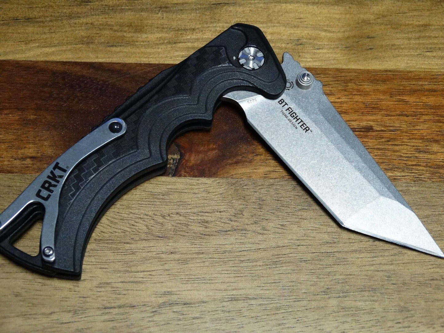 CRKT BT Fighter  Designer Brian Tighe Compact Button Lock Deep Carry Pocket Clip