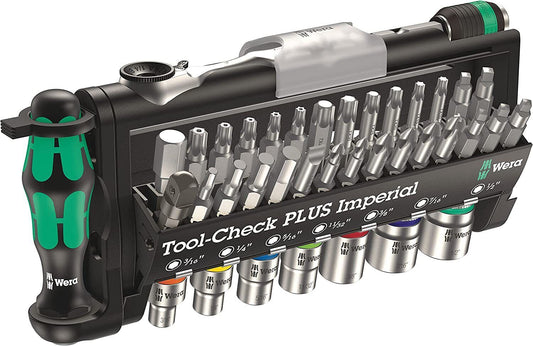Wera Tools Presents The Tool-Check Plus with 1/4" ratchet Imperial 39 Pieces