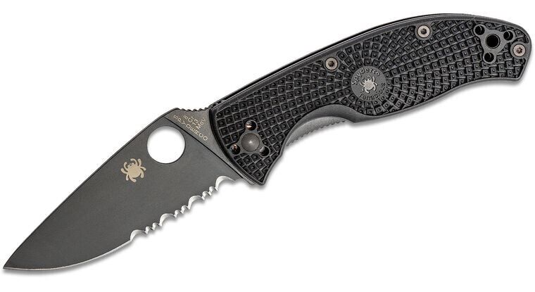 Spyderco Tenacious Folding Utility Pocket Knife with 3.39" Black Blade