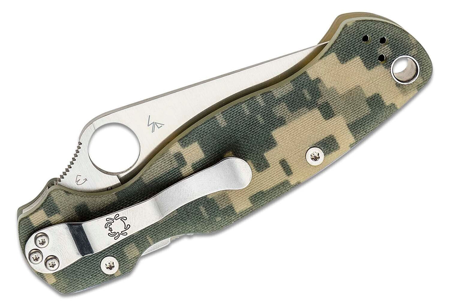 Spyderco Paramilitary 2 Folding Knife 3-7/16" CPM-S45VN Satin Blade, Digi Camo