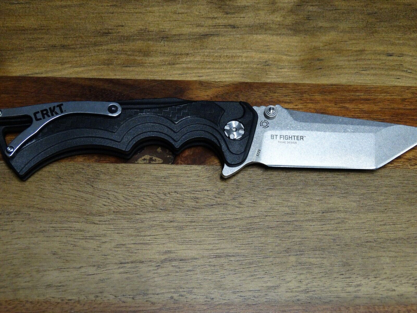 CRKT BT Fighter  Designer Brian Tighe Compact Button Lock Deep Carry Pocket Clip