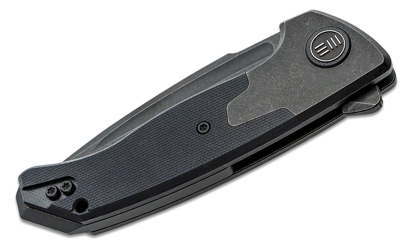 We Knife Elishewitz Press Check Flipper Knife 3.15" CPM-20CV Black SW Drop Point