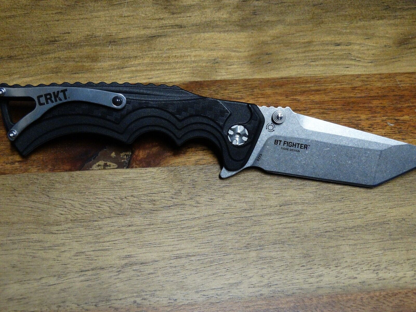 CRKT BT Fighter  Designer Brian Tighe Compact Button Lock Deep Carry Pocket Clip