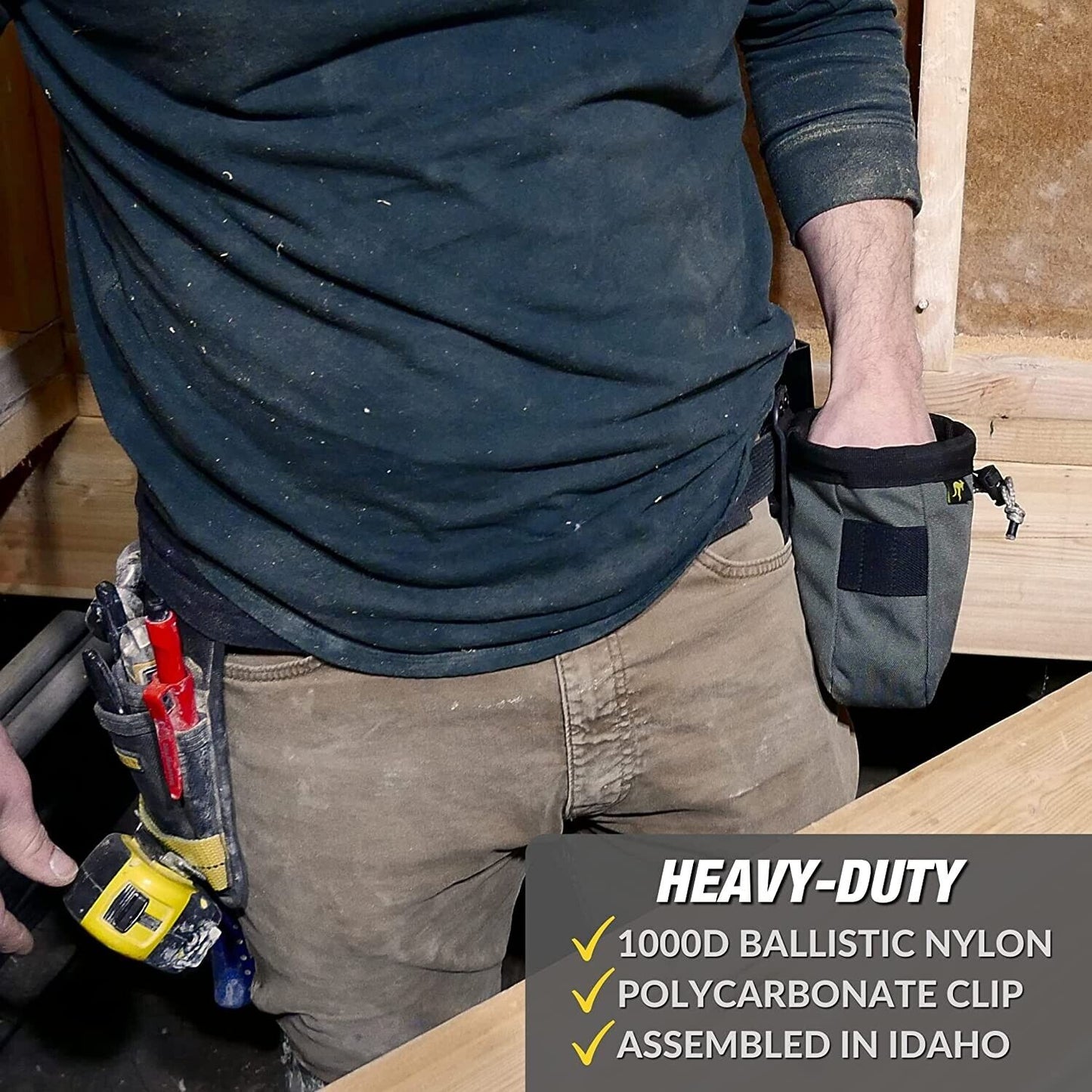 Joey Pouch | Clip-On Tool Belt Bag for Tools, Screws, and Nails