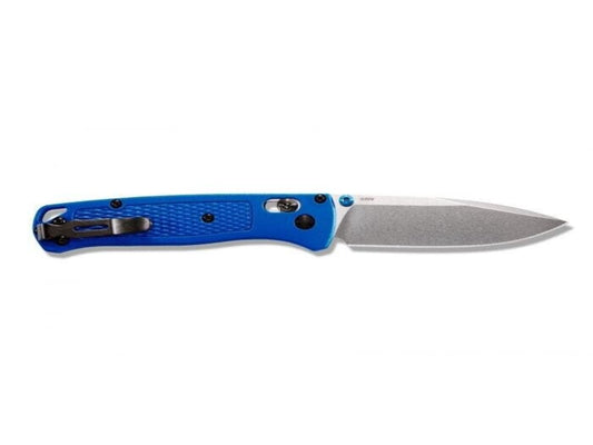 Benchmade 535 Bugout AXIS Folding Knife 3.24" S30V Satin Plain Blade, Blue
