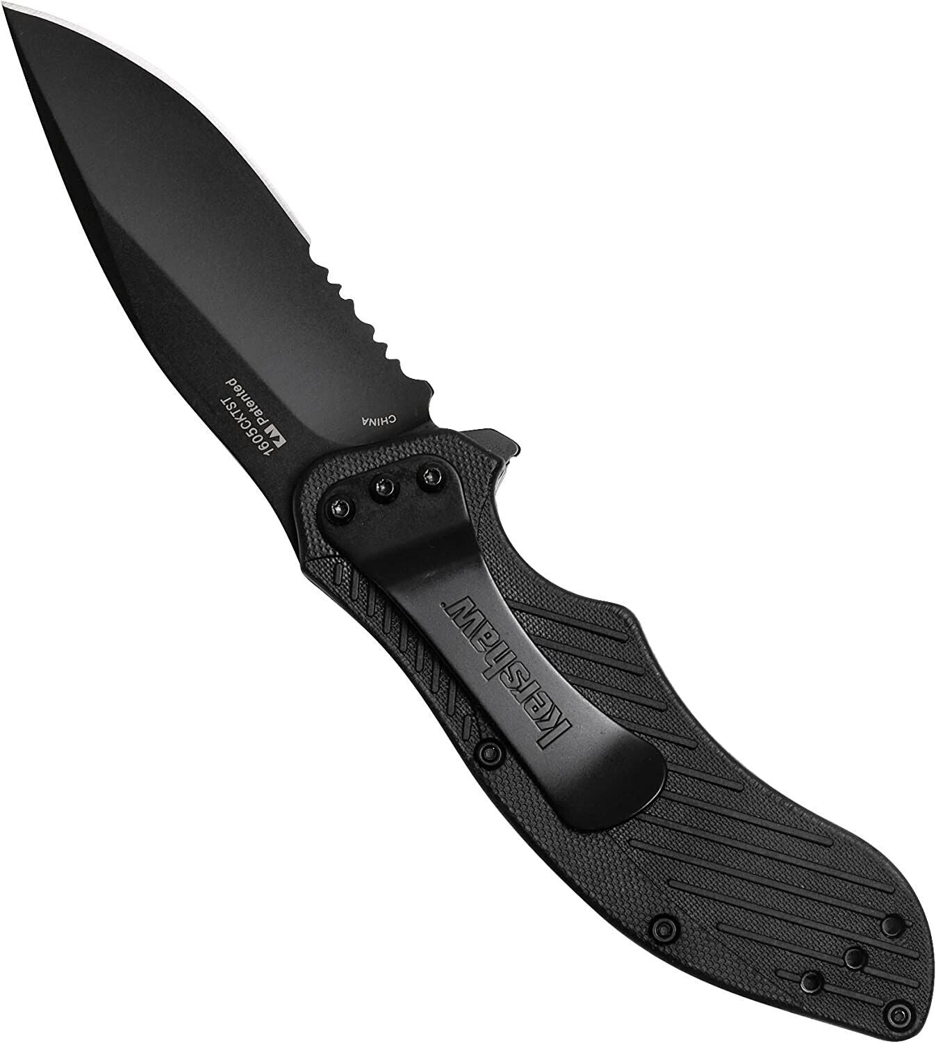 Kershaw 1605CKTST Clash Assisted Flipper Knife 3" Black Combo Blade