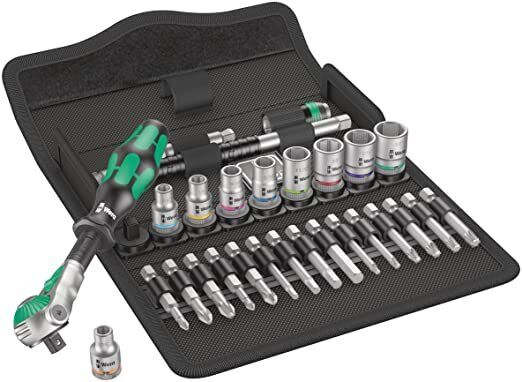 Wera Zyklop Imperial Speed Ratchet Set, 28 Piece, 1/4" Drive