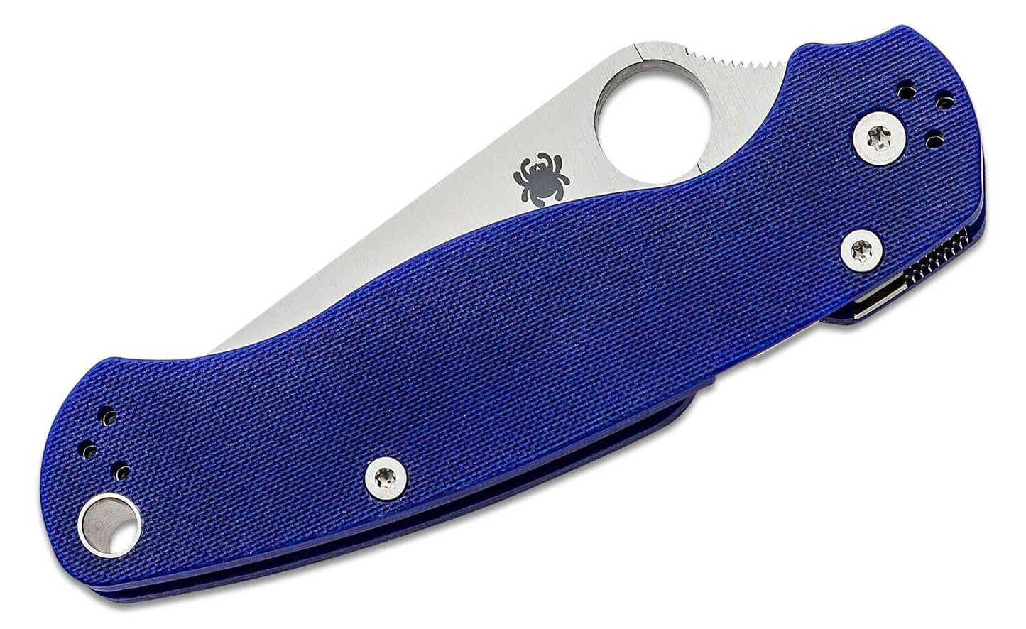 Spyderco Paramilitary 2 Knife 3-7/16" CPM-S110V Satin Blade, Blue Handles