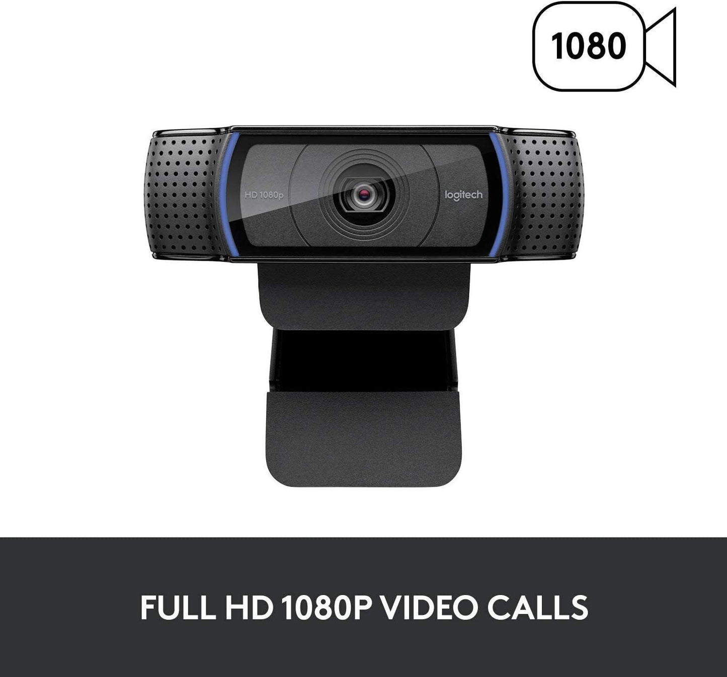 Logitech C920x HD Pro Webcam, Full HD 1080p/30fps Video Calling