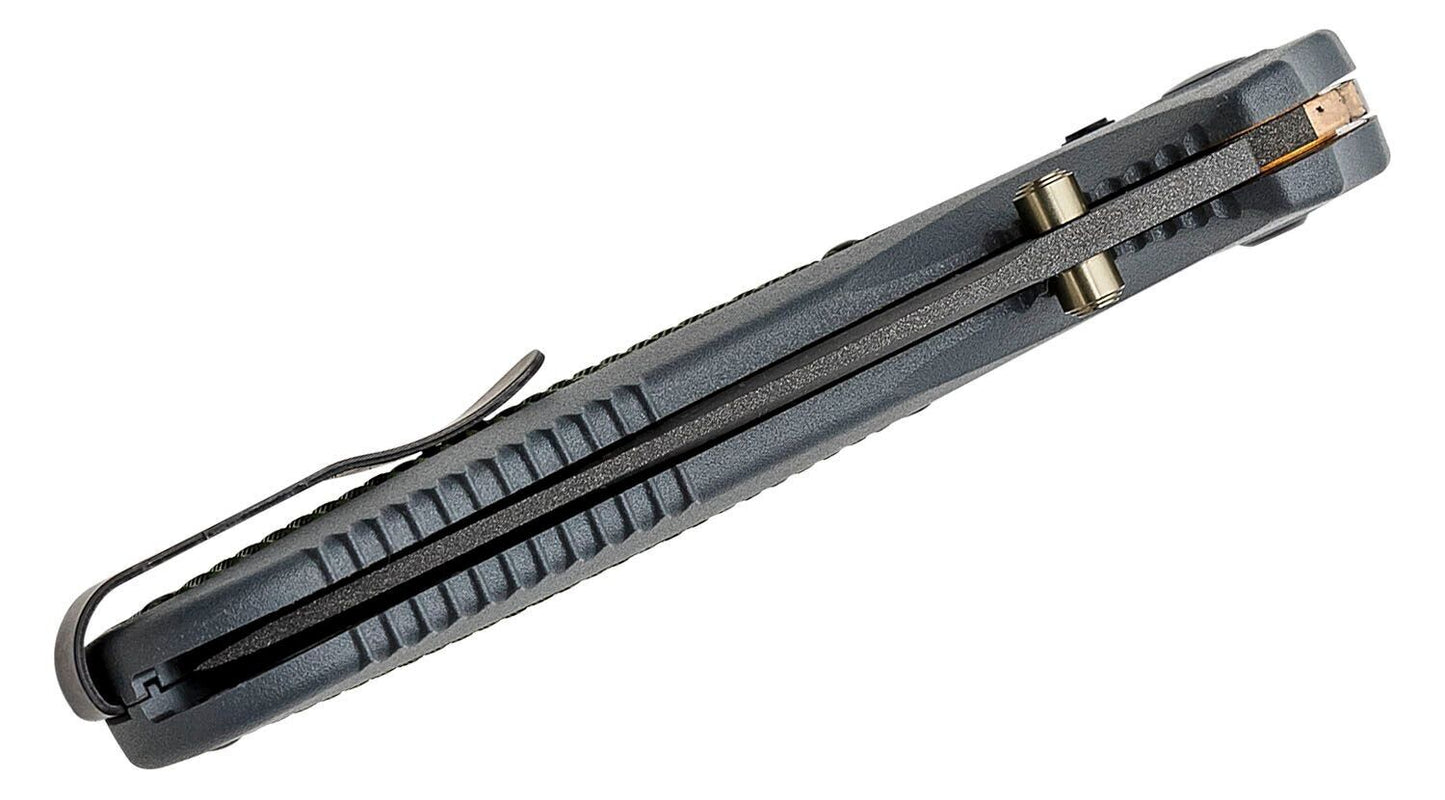 Benchmade 430SBK Redoubt 3.55" Gray/Green Grivory Folding Knife w/ Nylon Sheath