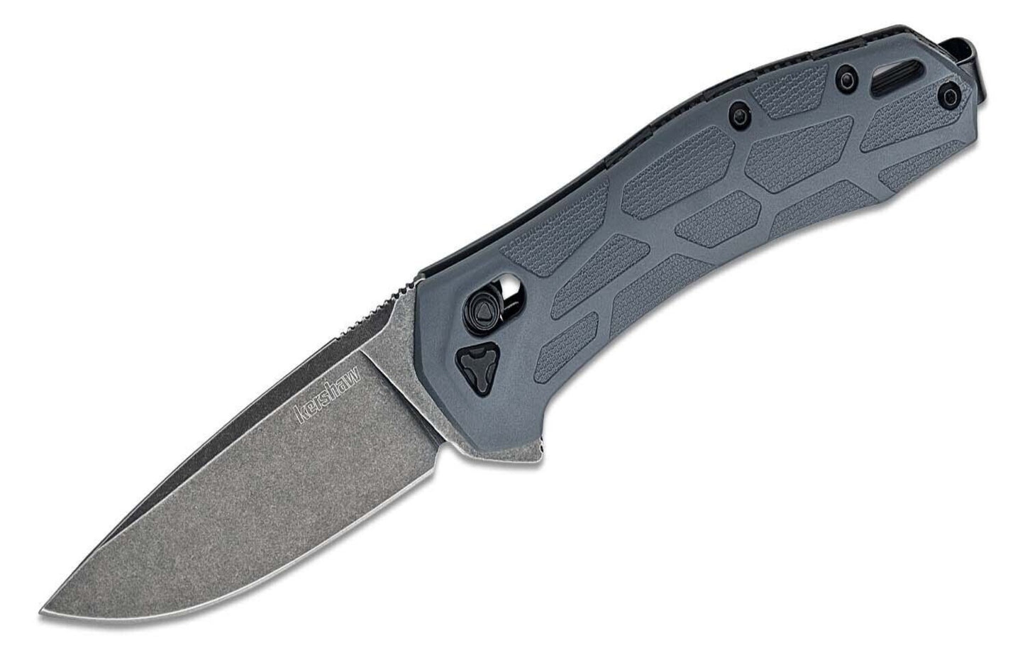 Kershaw 2042 Covalent DuraLock KVT Flipper Knife 3.2" D2 Black Washed Drop Blade